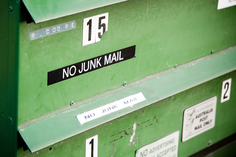 NO JUNK MAIL